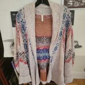 Pilcro By Anthropologie Multicolor Open-Front Cardigan